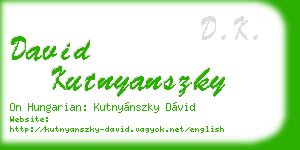 david kutnyanszky business card